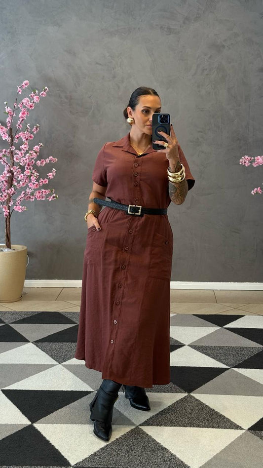 Vestido Alfaiataria Com Cinto