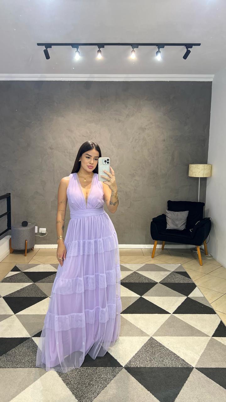 Vestido Festa Franja