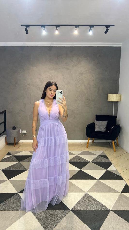 Vestido Festa Franja