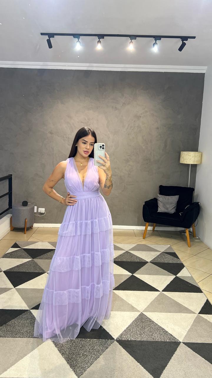 Vestido Festa Franja