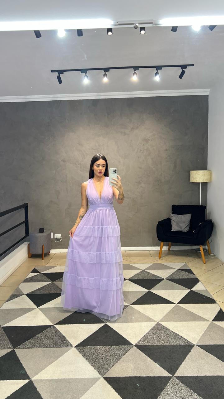 Vestido Festa Franja