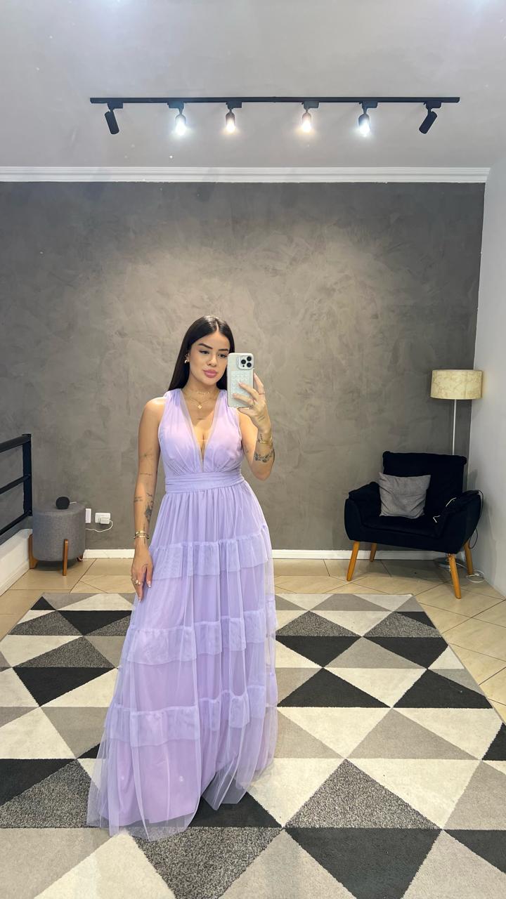 Vestido Festa Franja