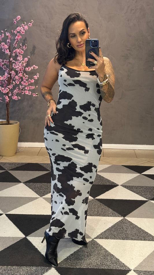 Vestido Animal Print com alça