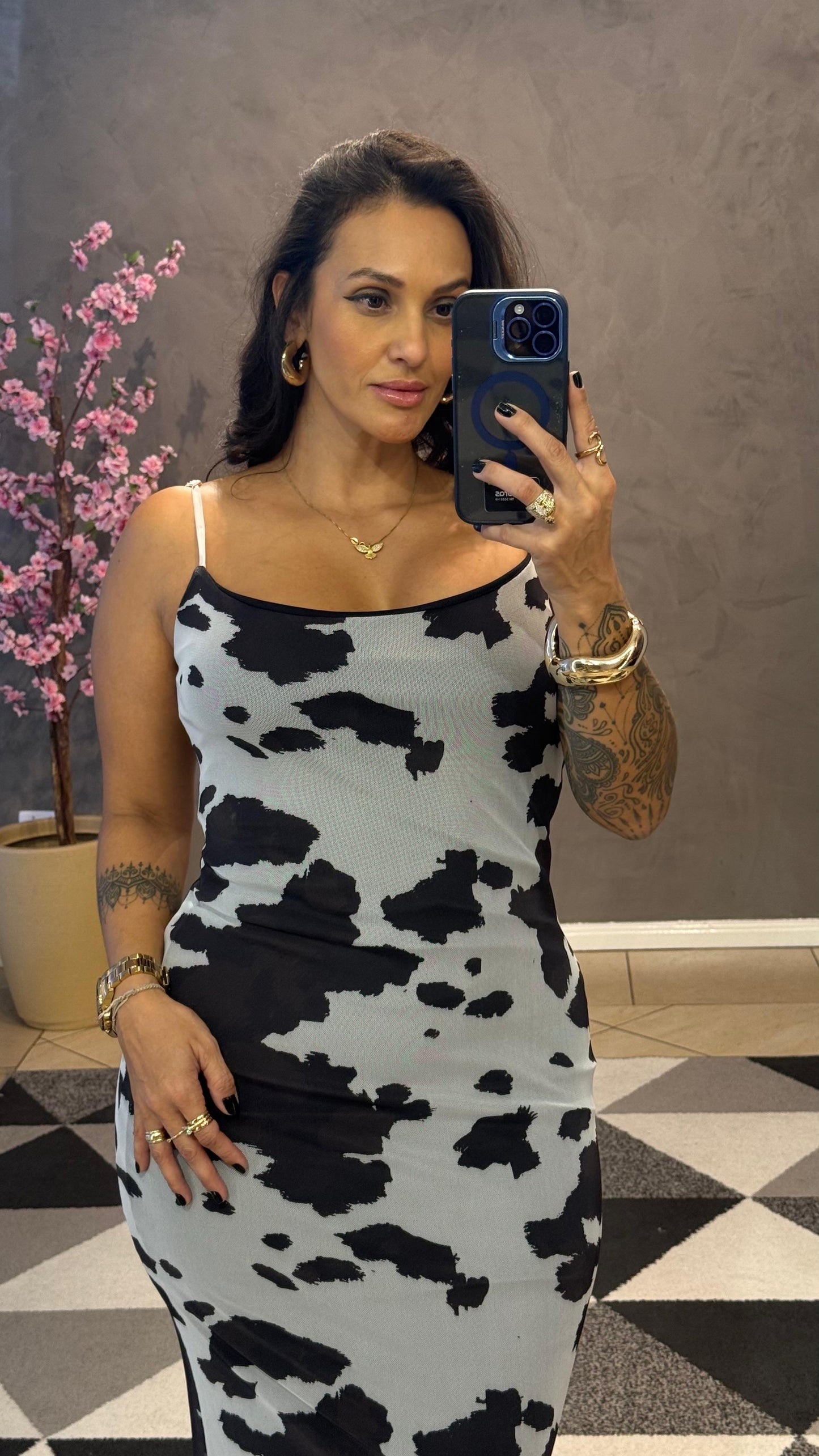 Vestido Animal Print com alça