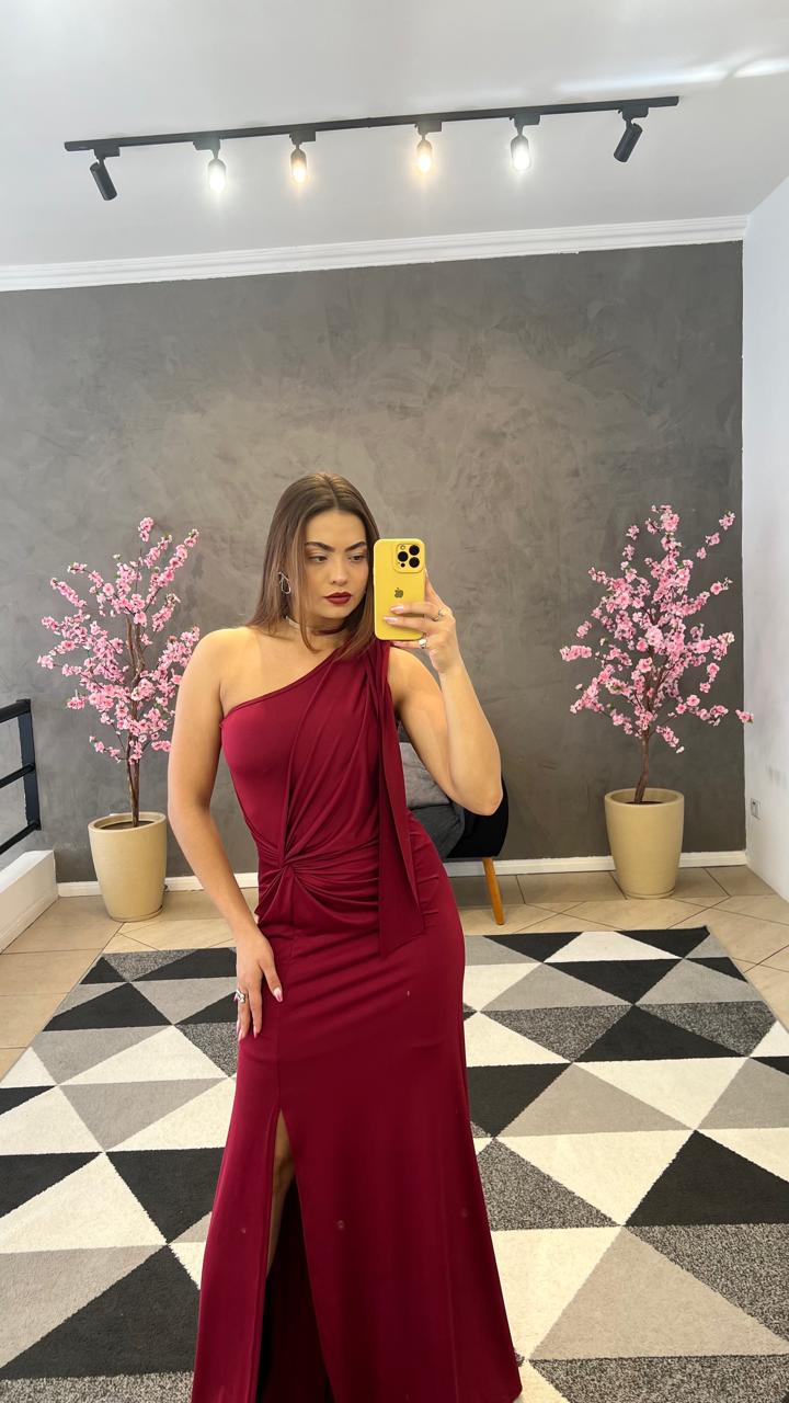 Vestido Festa Fluid Cherry