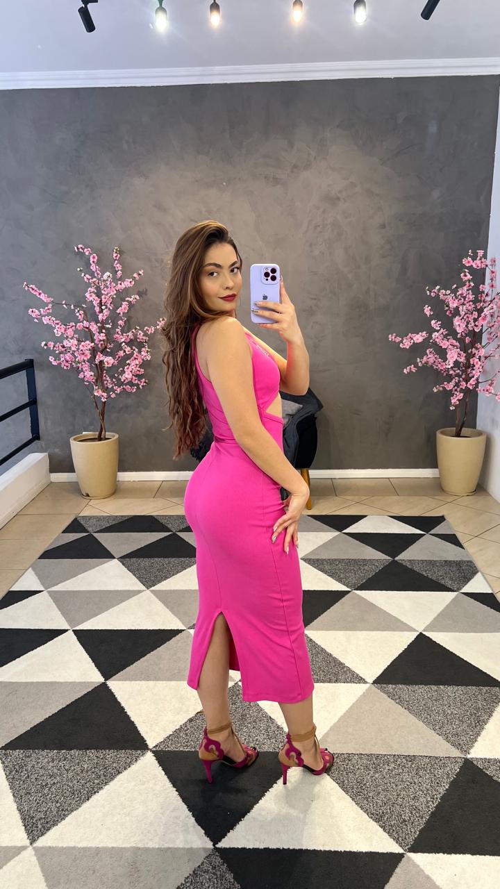 Vestido Malha Canelada Ribana Premium