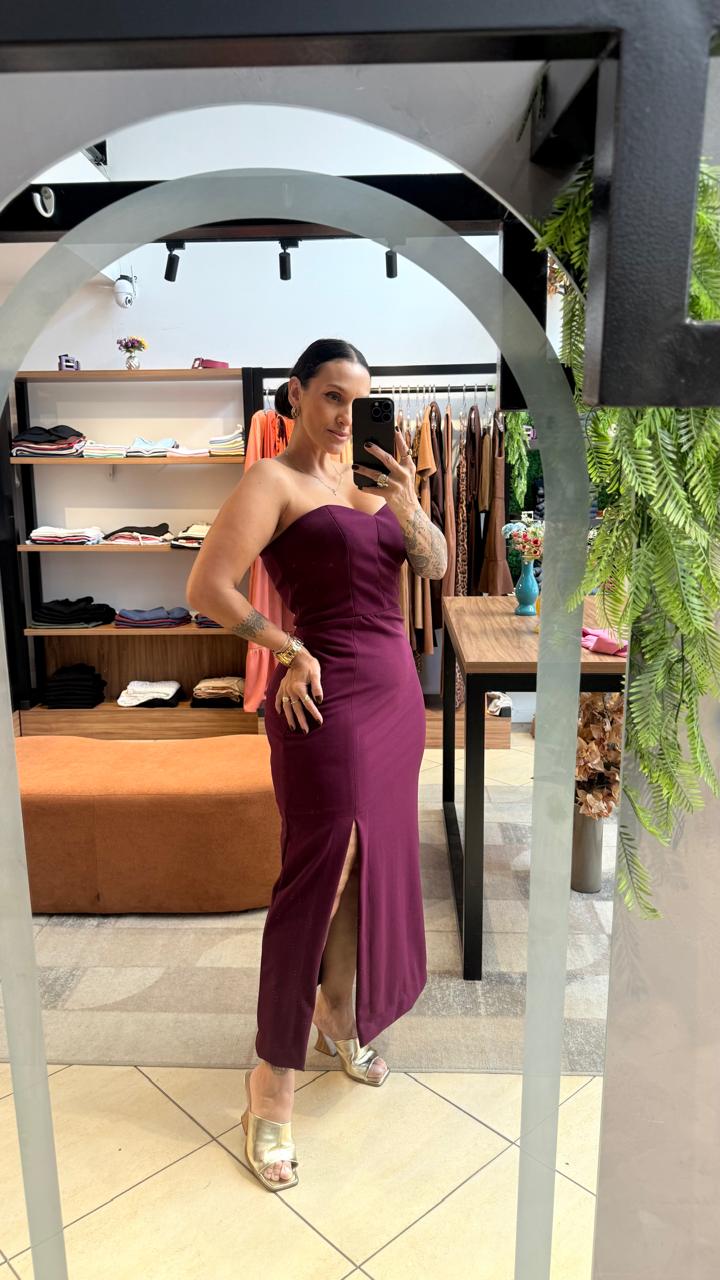 Vestido Tomara Que Caia Midi Zara Alfaiataria